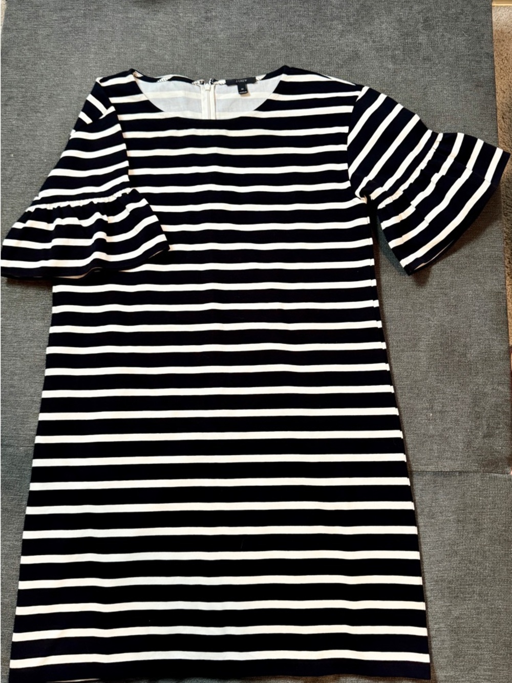 J. Crew Black and White Striped Mini Dress {y8}